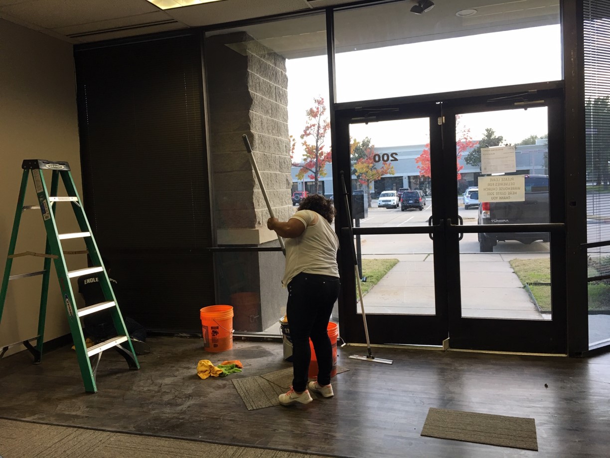 Warehouse Church Final Post Construction Clean Up in Plano, TX Grubbs